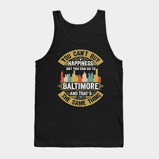 USA City Baltimore City T-Shirt I Love Baltimore Flag Maryland State Home City Baltimore Map Native American USA Flag Tank Top by BestSellerDesign